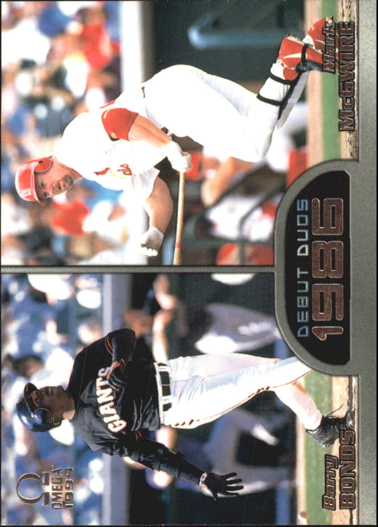 1999 Pacific Omega Debut Duos #9 Barry Bonds/Mark McGwire