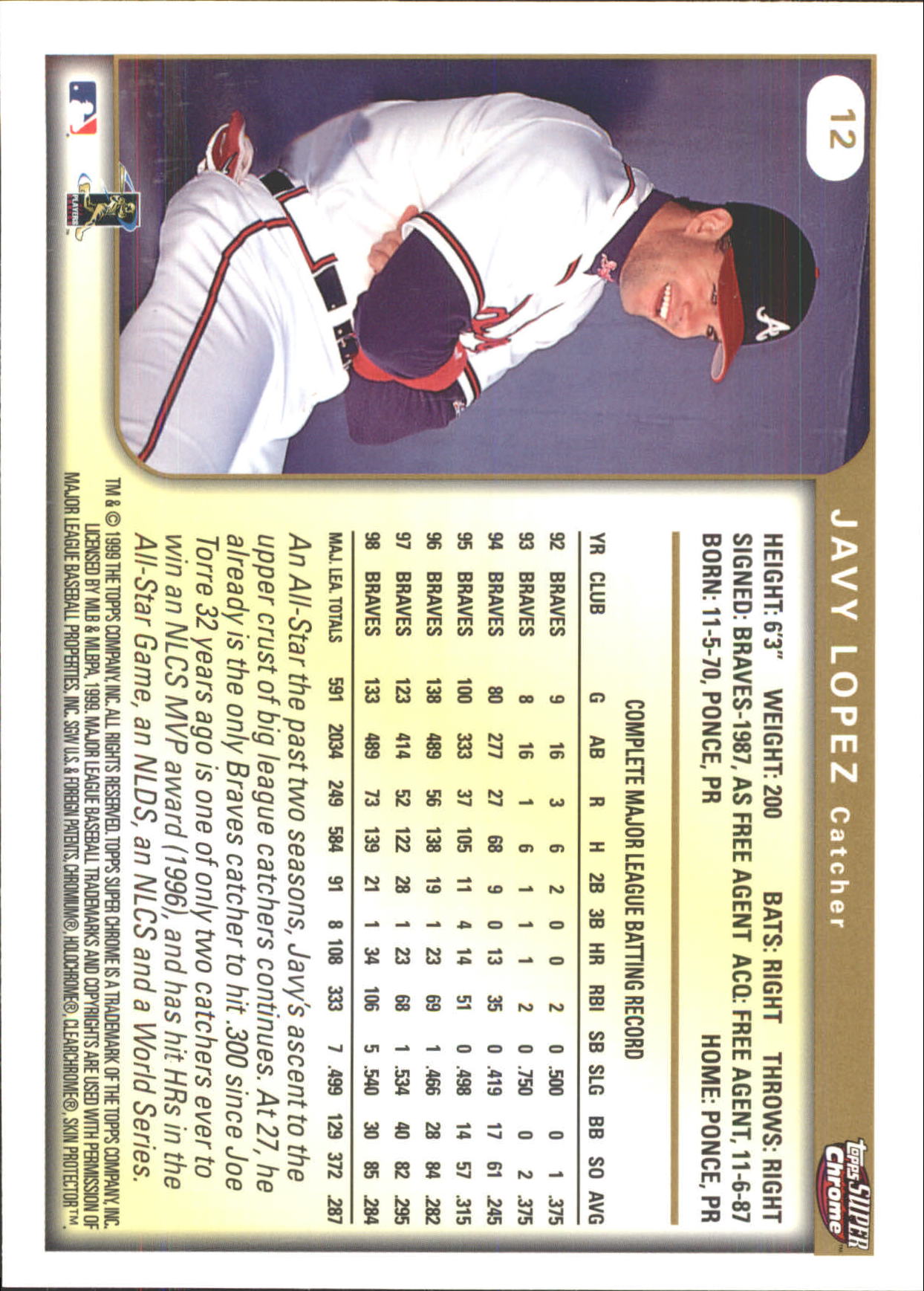 B6652- 1999 Topps SuperChrome GRANDES BB Tarjetas 1-36 -Tú eliges- 15+ ENVÍO GRATUITO A EE. UU. - Imagen 25 de 73