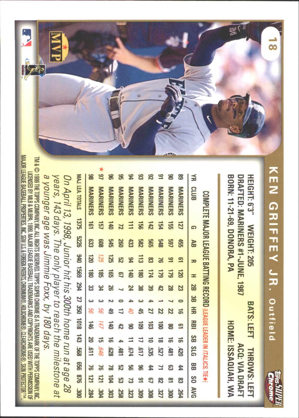 B6652- 1999 Topps SuperChrome GRANDES BB Tarjetas 1-36 -Tú eliges- 15+ ENVÍO GRATUITO A EE. UU. - Imagen 37 de 73