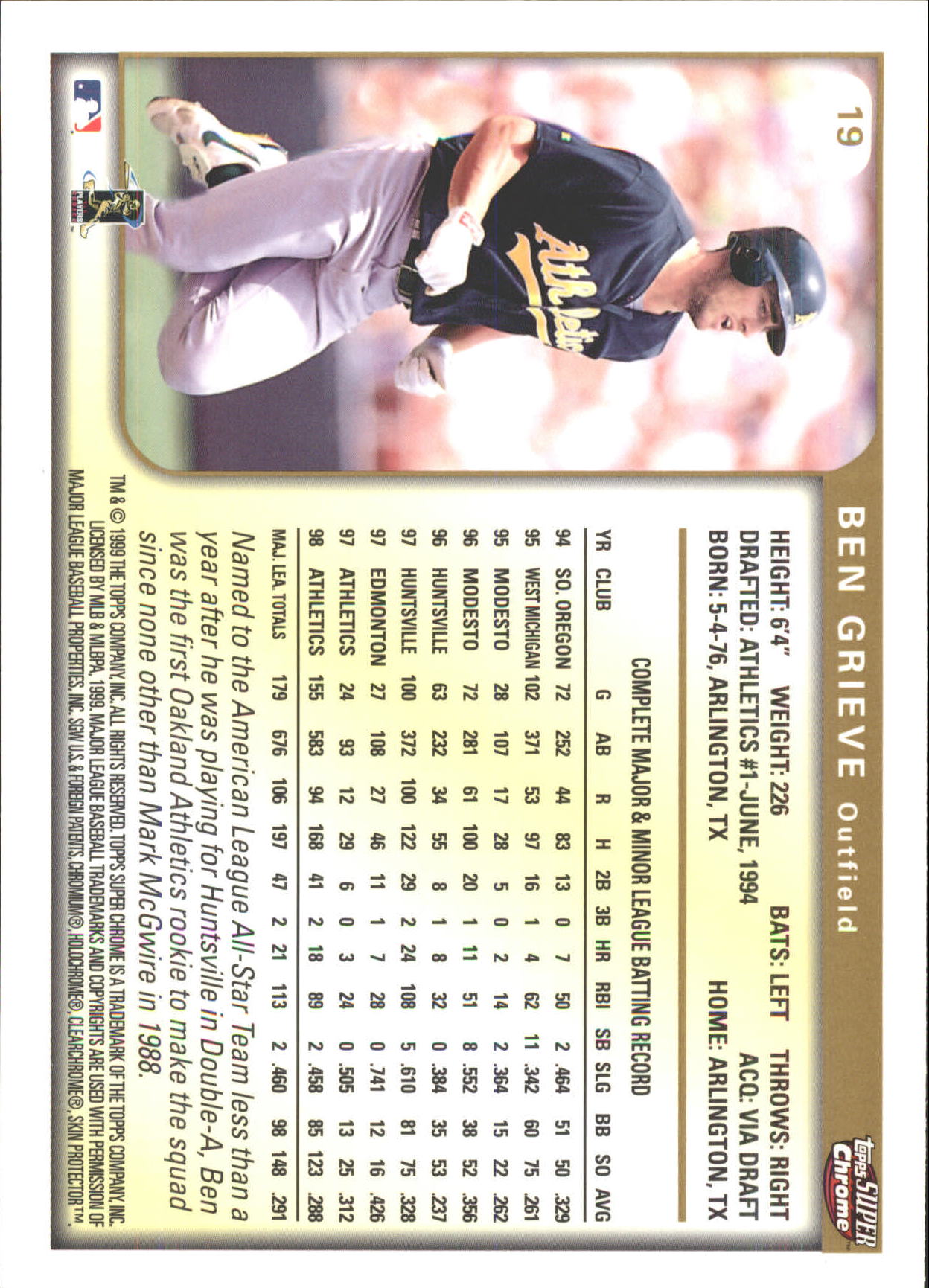B6652- 1999 Topps SuperChrome GRANDES BB Tarjetas 1-36 -Tú eliges- 15+ ENVÍO GRATUITO A EE. UU. - Imagen 39 de 73