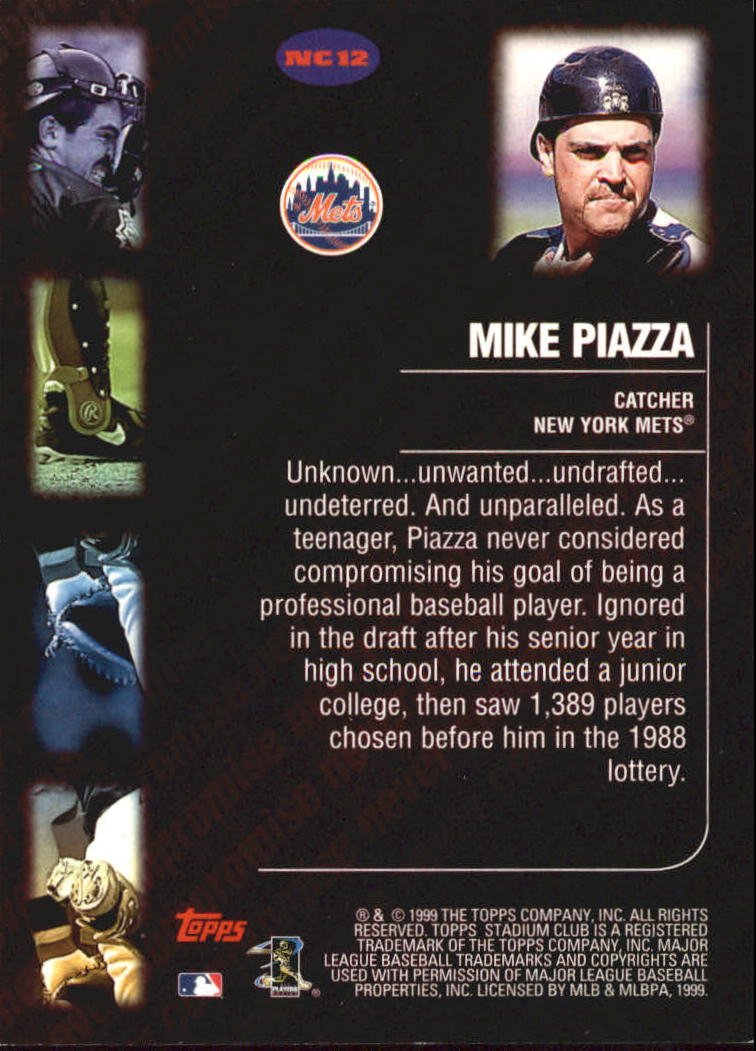 1999 Stadium Club Never Compromise #NC12 Mike Piazza back image