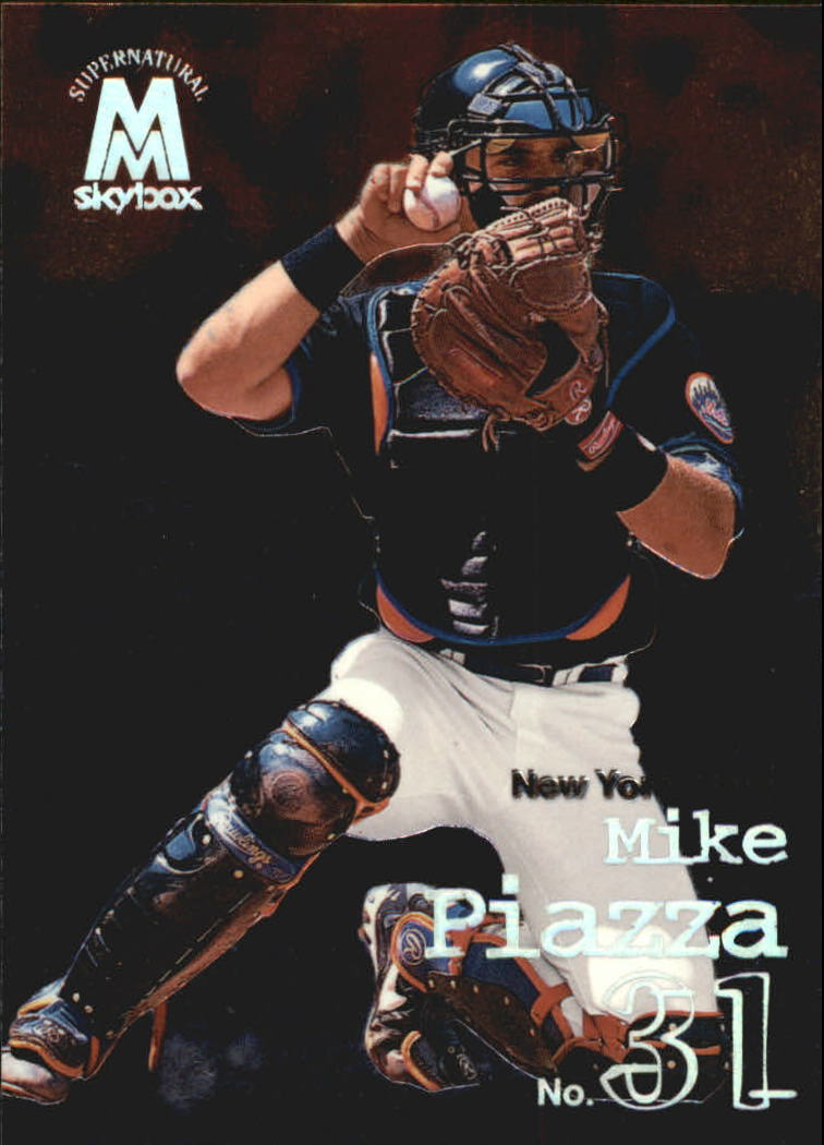 1999 SkyBox Molten Metal #137 Mike Piazza SN