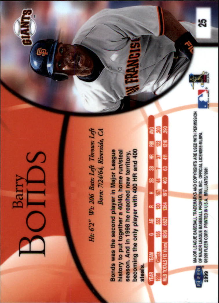 1999 Fleer Brilliants #25 Barry Bonds