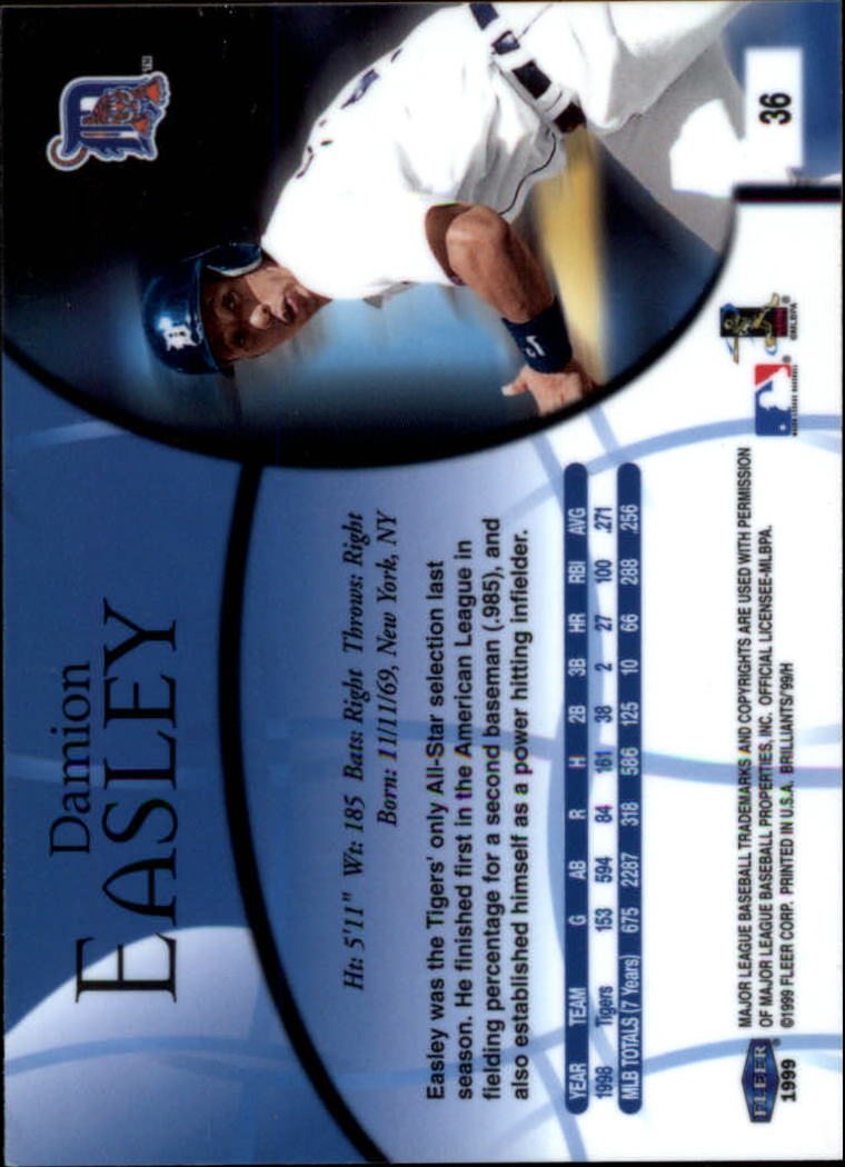 1999 Fleer Brilliants #36 Damion Easley back image