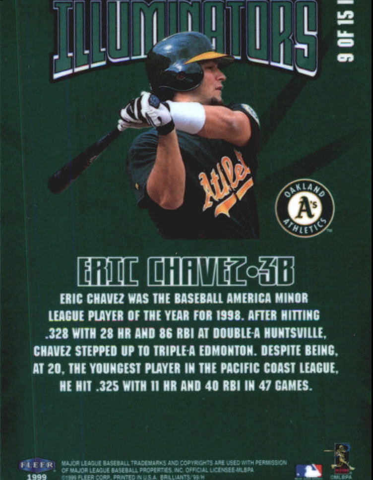 1999 Fleer Brilliants Baseball "Illuminators" Insert Cards - Picture 11 of 13