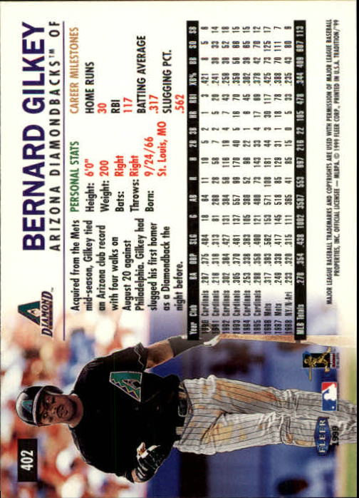 1999 Fleer Tradition Baseball "Main Set" Base Cards #401 to #600 - Picture 5 of 397