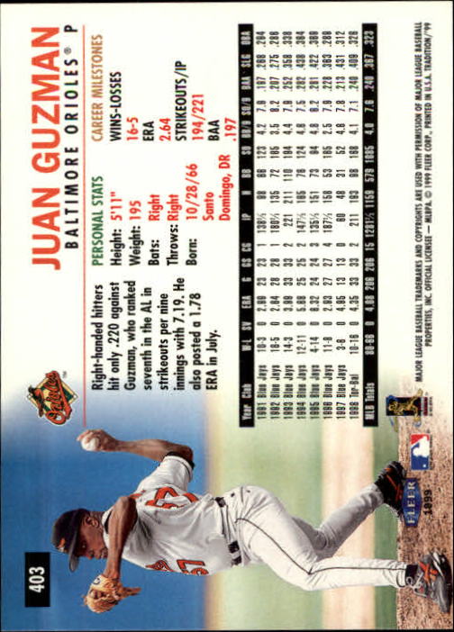 1999 Fleer Tradition Baseball "Main Set" Base Cards #401 to #600 - Picture 7 of 397