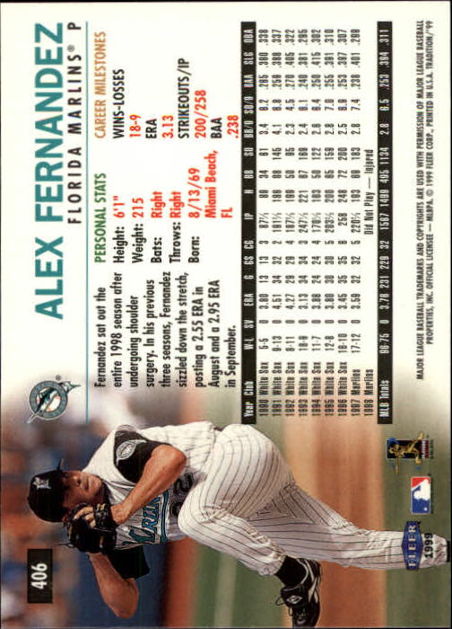 1999 Fleer Tradition Baseball "Main Set" Base Cards #401 to #600 - Picture 11 of 397