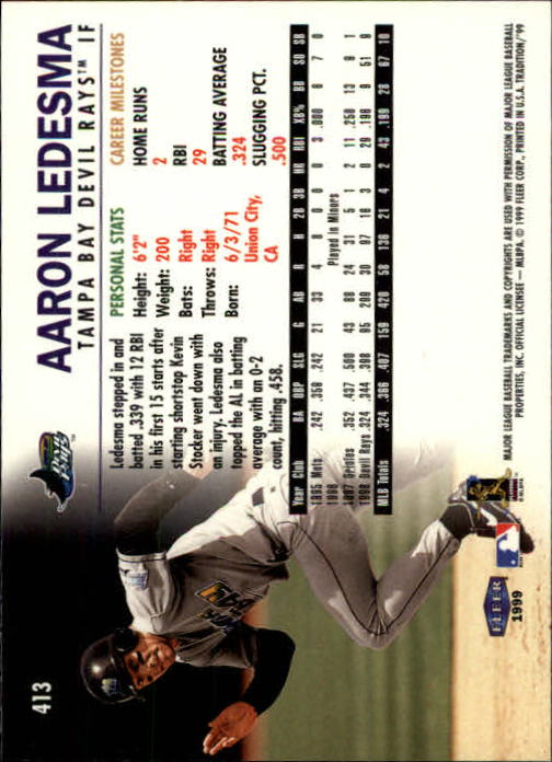 1999 Fleer Tradition Baseball "Main Set" Base Cards #401 to #600 - Picture 25 of 397