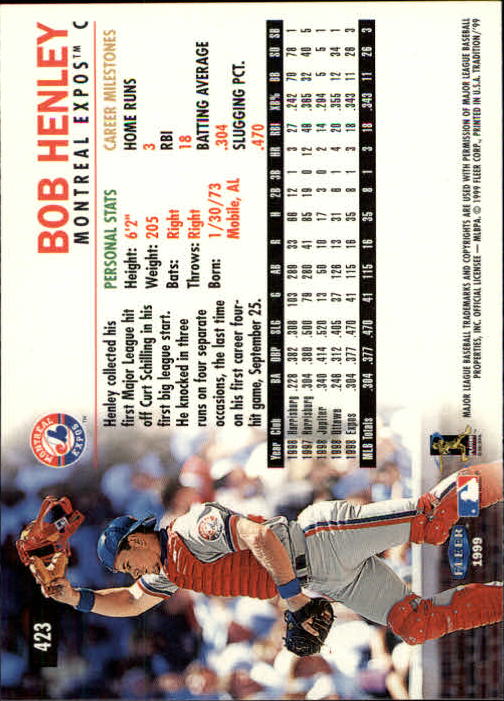 1999 Fleer Tradition Baseball "Main Set" Base Cards #401 to #600 - Picture 45 of 397