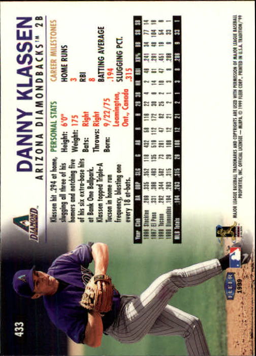 1999 Fleer Tradition Baseball "Main Set" Base Cards #401 to #600 - Picture 65 of 397