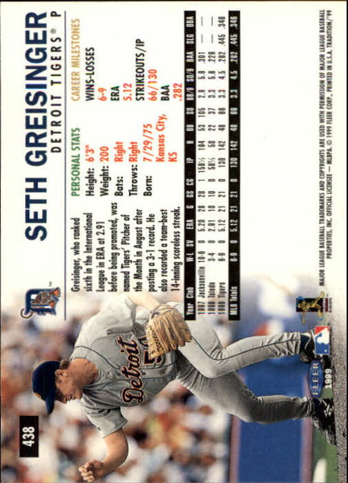 1999 Fleer Tradition Baseball "Main Set" Base Cards #401 to #600 - Picture 75 of 397