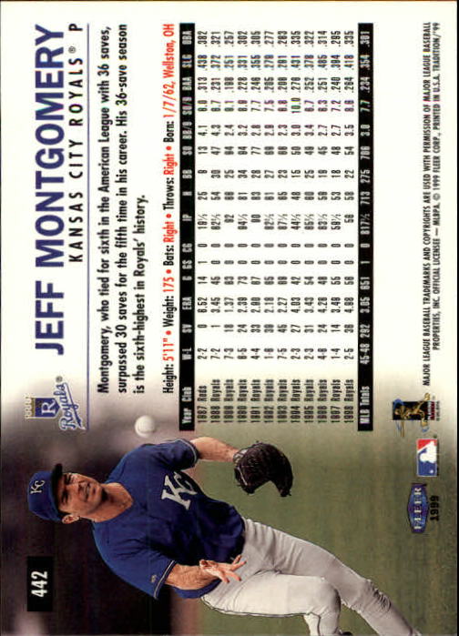 1999 Fleer Tradition Baseball "Main Set" Base Cards #401 to #600 - Picture 83 of 397