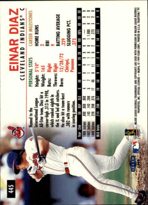 1999 Fleer Tradition Baseball "Main Set" Base Cards #401 to #600 - Picture 89 of 397
