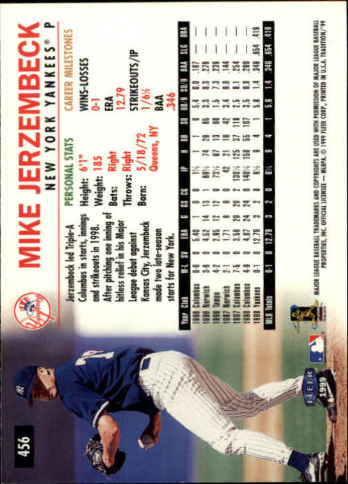 1999 Fleer Tradition Baseball "Main Set" Base Cards #401 to #600 - Picture 111 of 397