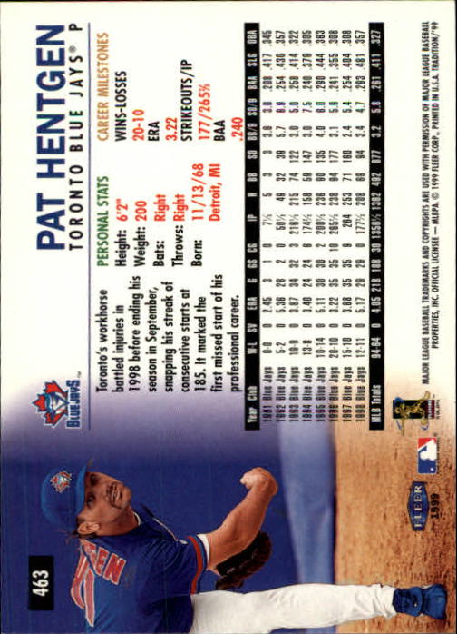 1999 Fleer Tradition Baseball "Main Set" Base Cards #401 to #600 - Picture 125 of 397