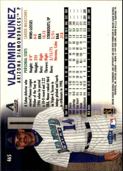1999 Fleer Tradition Baseball "Main Set" Base Cards #401 to #600 - Picture 129 of 397