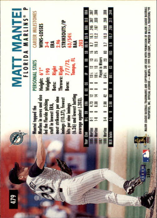 1999 Fleer Tradition Baseball "Main Set" Base Cards #401 to #600 - Picture 157 of 397