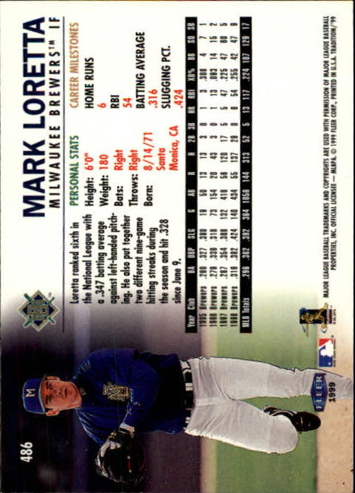 1999 Fleer Tradition Baseball "Main Set" Base Cards #401 to #600 - Picture 171 of 397