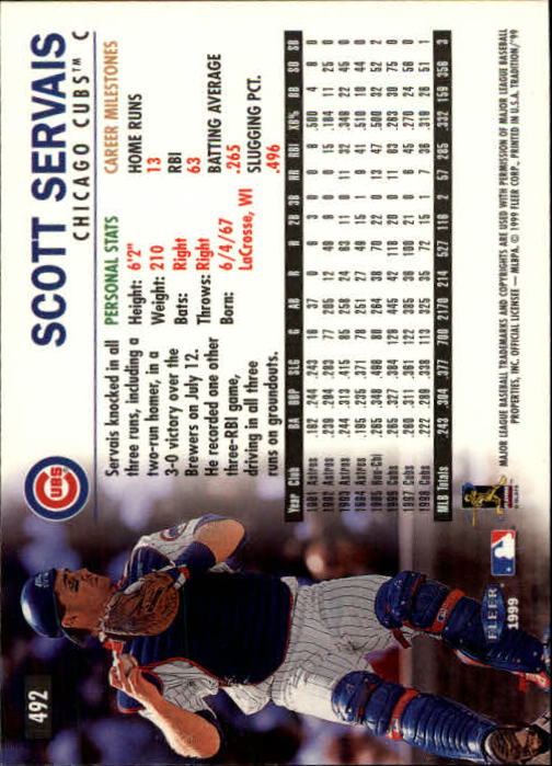1999 Fleer Tradition Baseball "Main Set" Base Cards #401 to #600 - Picture 183 of 397