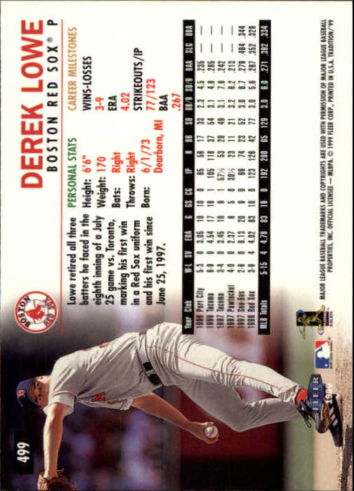 1999 Fleer Tradition Baseball "Main Set" Base Cards #401 to #600 - Picture 197 of 397