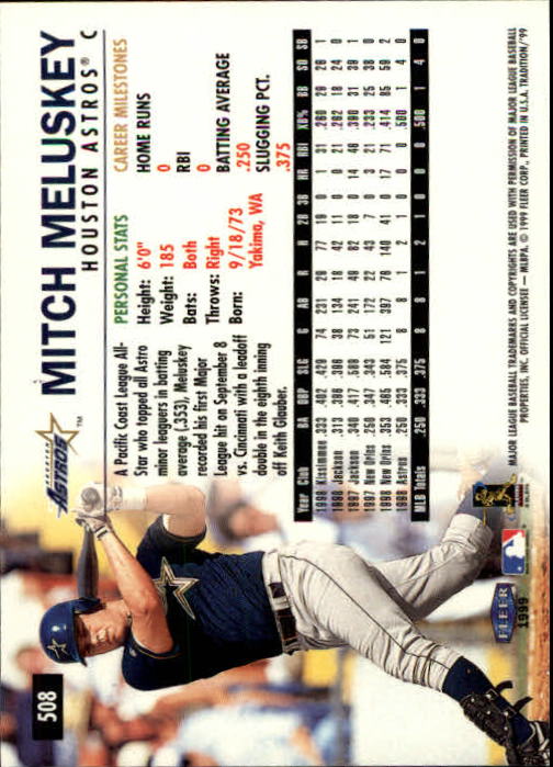 1999 Fleer Tradition Baseball "Main Set" Base Cards #401 to #600 - Picture 215 of 397