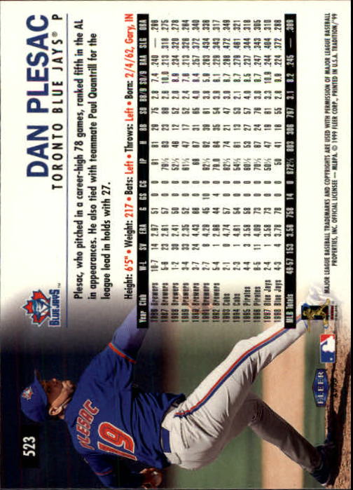 1999 Fleer Tradition Baseball "Main Set" Base Cards #401 to #600 - Picture 245 of 397