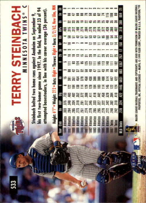 1999 Fleer Tradition Baseball "Main Set" Base Cards #401 to #600 - Picture 265 of 397