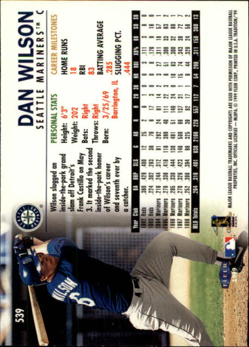 1999 Fleer Tradition Baseball "Main Set" Base Cards #401 to #600 - Picture 277 of 397