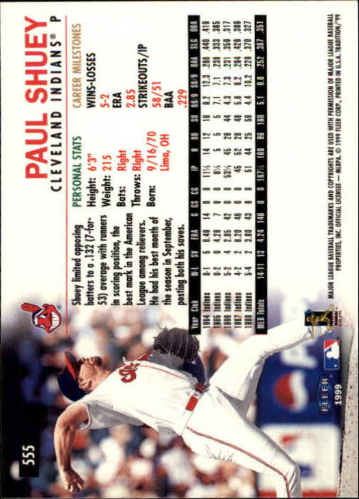 1999 Fleer Tradition Baseball "Main Set" Base Cards #401 to #600 - Picture 309 of 397