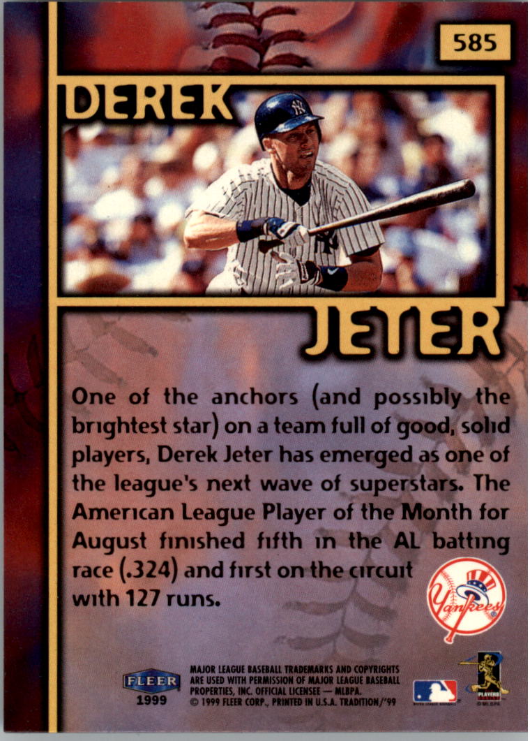 1999 Fleer Tradition Baseball "Main Set" Base Cards #401 to #600 - Picture 369 of 397