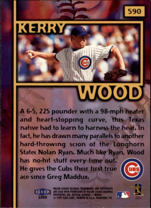 1999 Fleer Tradition Baseball "Main Set" Base Cards #401 to #600 - Picture 379 of 397