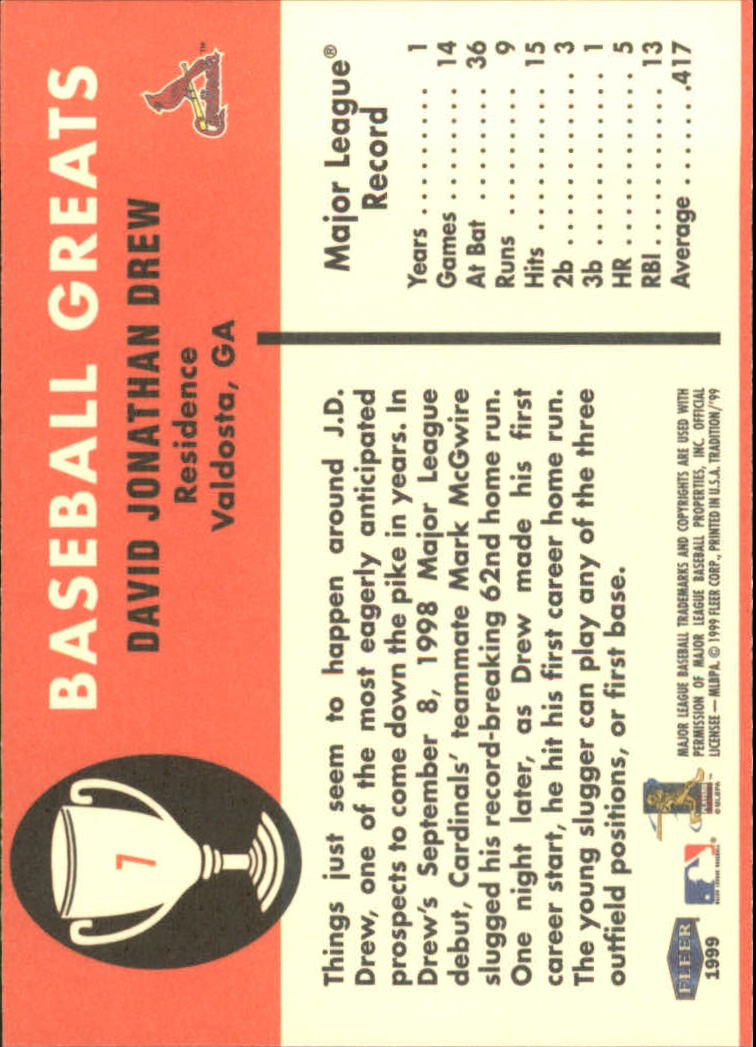1999 Fleer Tradition Baseball "Vintage '61" Insert Cards - Picture 15 of 101