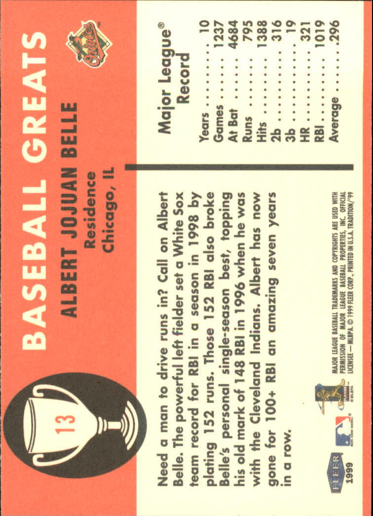 1999 Fleer Tradition Baseball "Vintage '61" Insert Cards - Picture 27 of 101