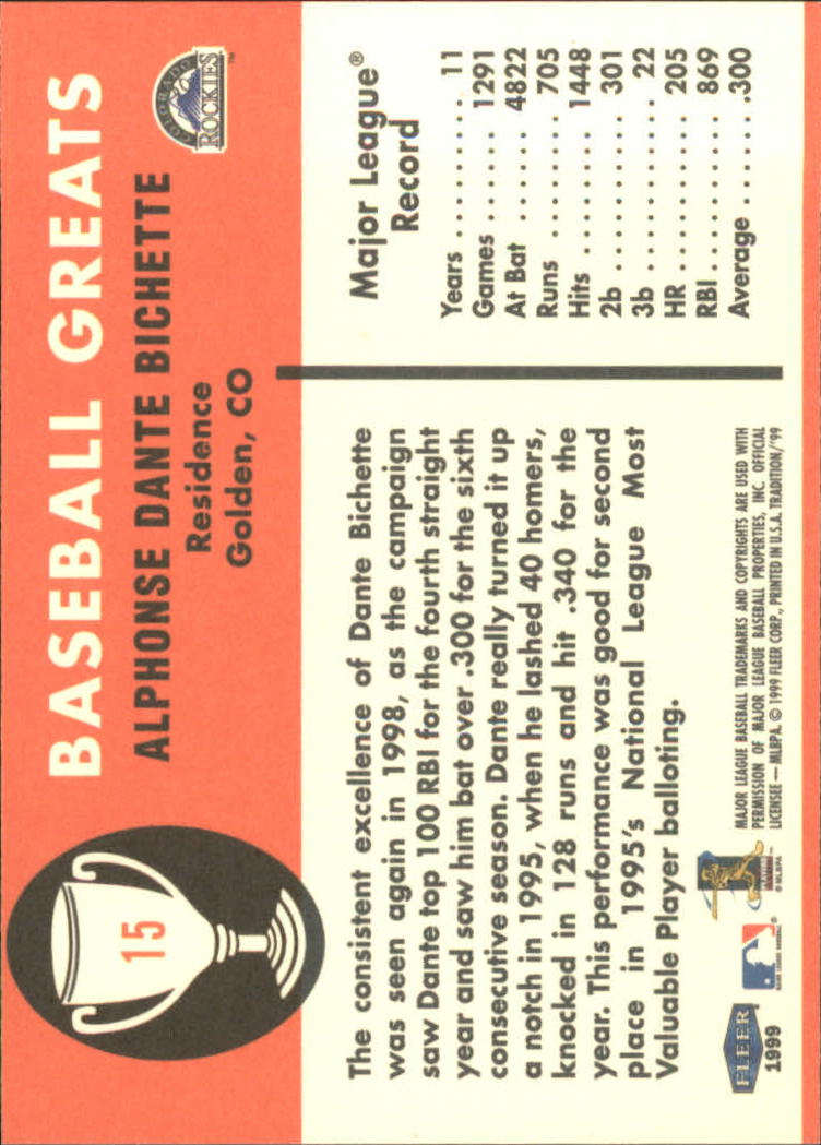 1999 Fleer Tradition Baseball "Vintage '61" Insert Cards - Picture 31 of 101