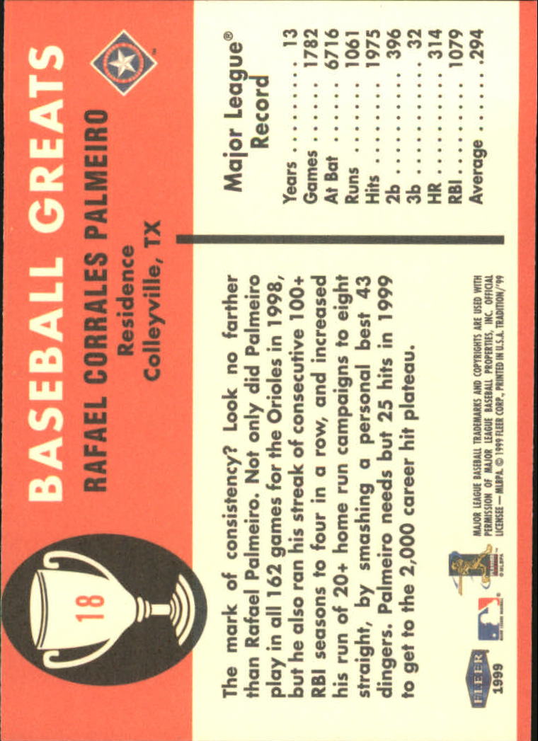 1999 Fleer Tradition Baseball "Vintage '61" Insert Cards - Picture 37 of 101