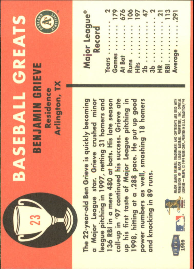 1999 Fleer Tradition Baseball "Vintage '61" Insert Cards - Picture 47 of 101