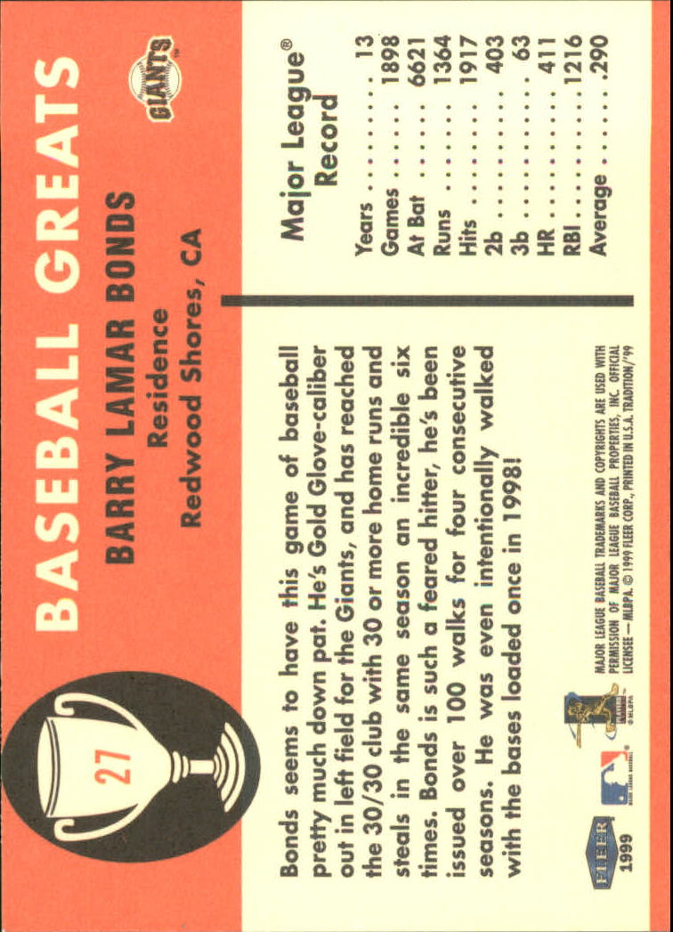 1999 Fleer Tradition Baseball "Vintage '61" Insert Cards - Picture 55 of 101