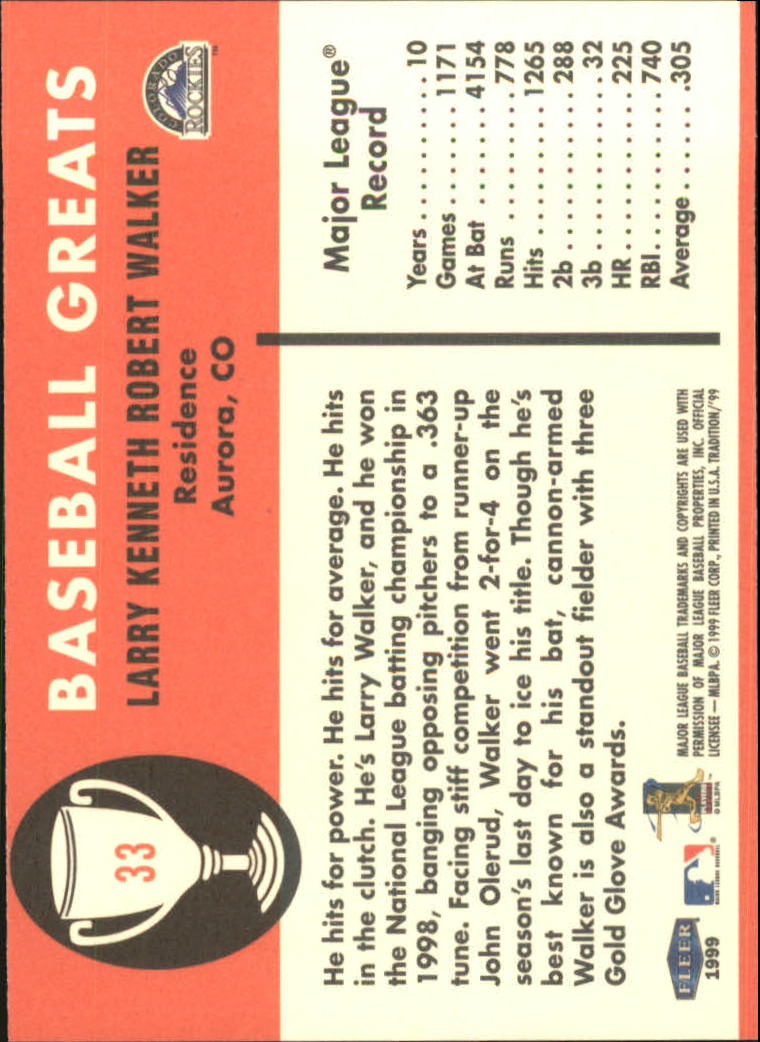 1999 Fleer Tradition Baseball "Vintage '61" Insert Cards - Picture 67 of 101