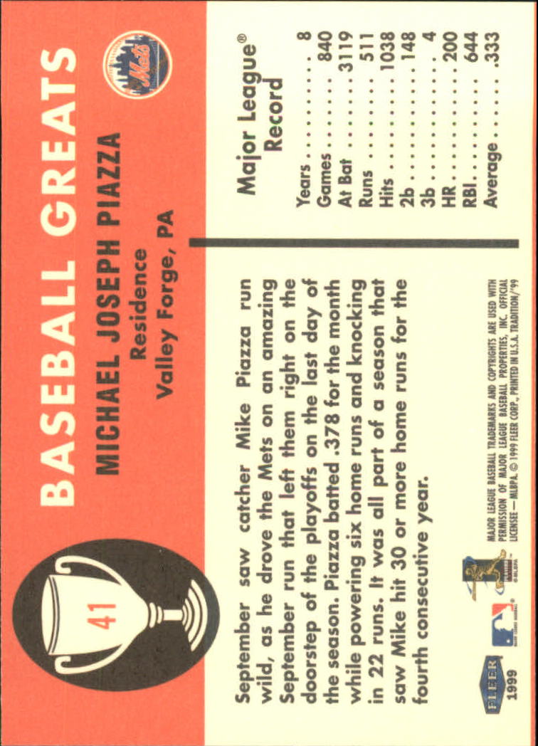 1999 Fleer Tradition Baseball "Vintage '61" Insert Cards - Picture 83 of 101