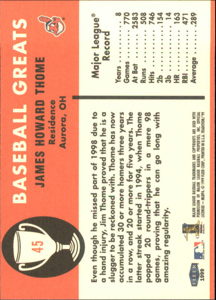1999 Fleer Tradition Baseball "Vintage '61" Insert Cards - Picture 91 of 101