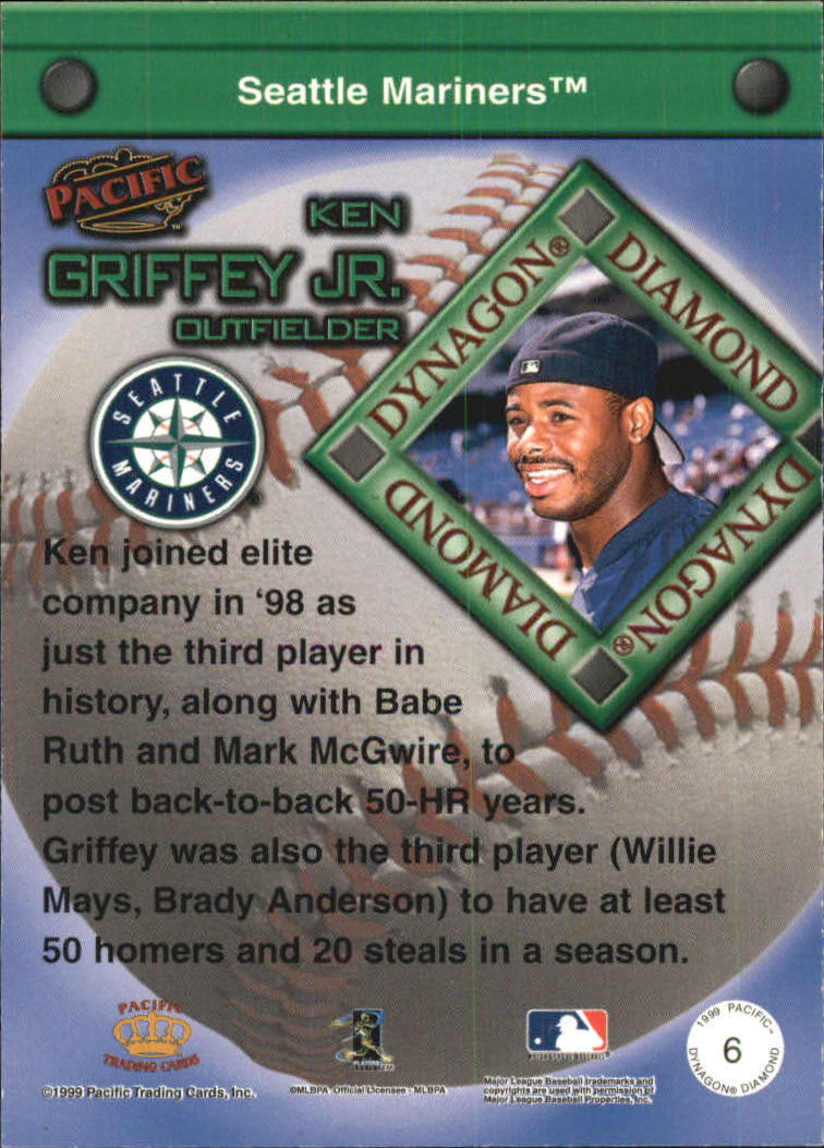 1999 Pacific Dynagon Diamond #6 Ken Griffey Jr. back image