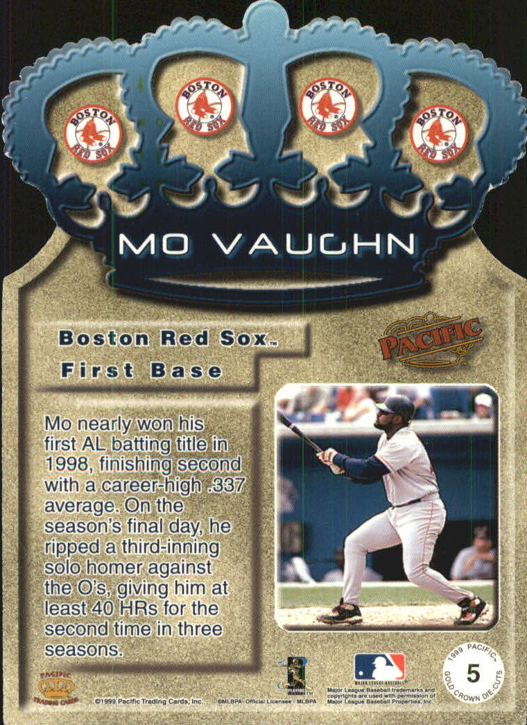 1999 Pacific Gold Crown Die Cuts #5 Mo Vaughn back image