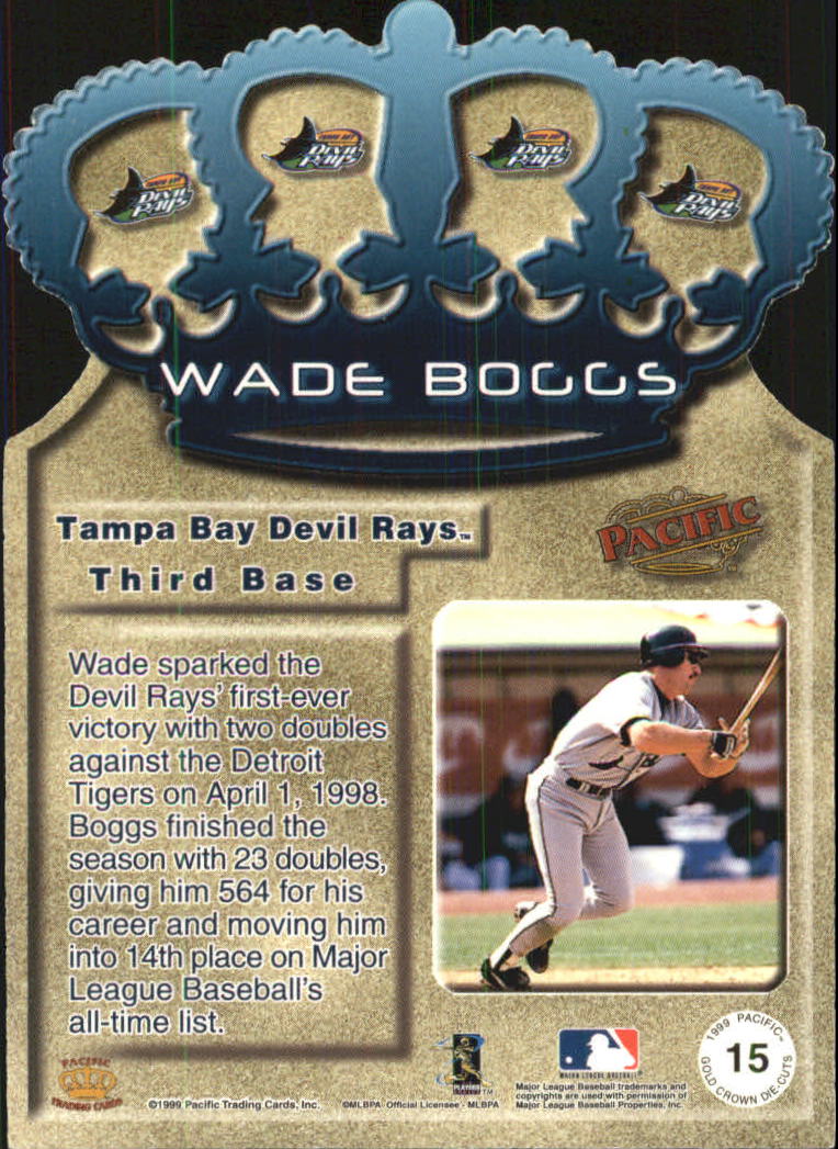 1999 Pacific Gold Crown Die Cuts #15 Wade Boggs back image