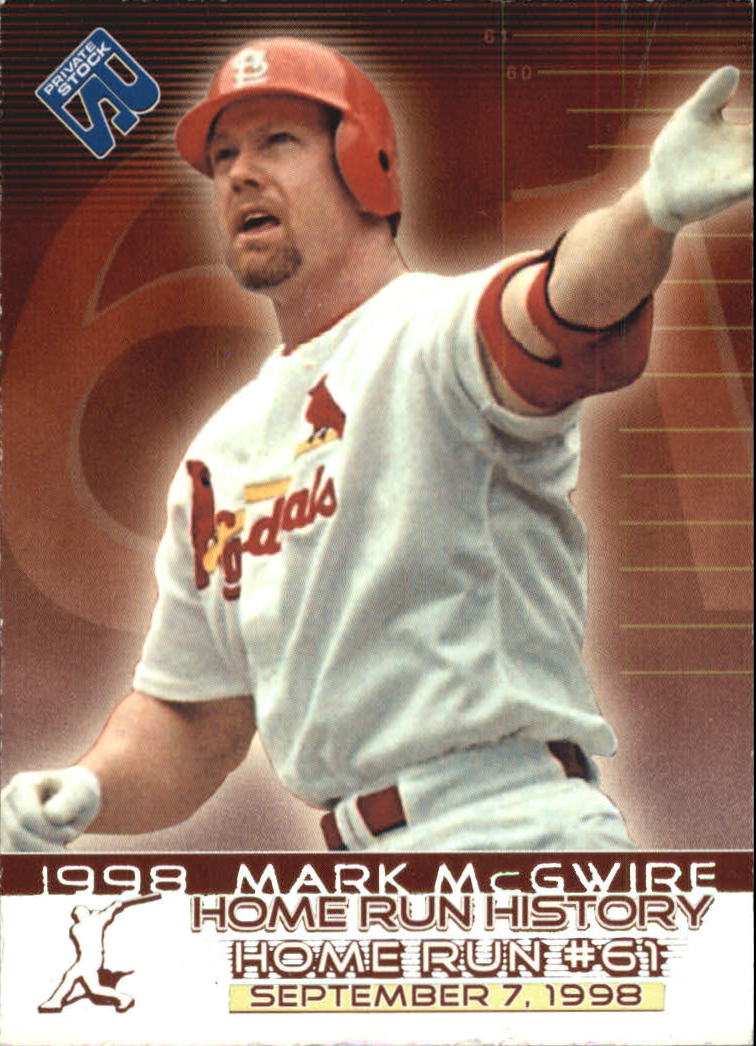 1999 Private Stock Home Run History #1 Mark McGwire 61