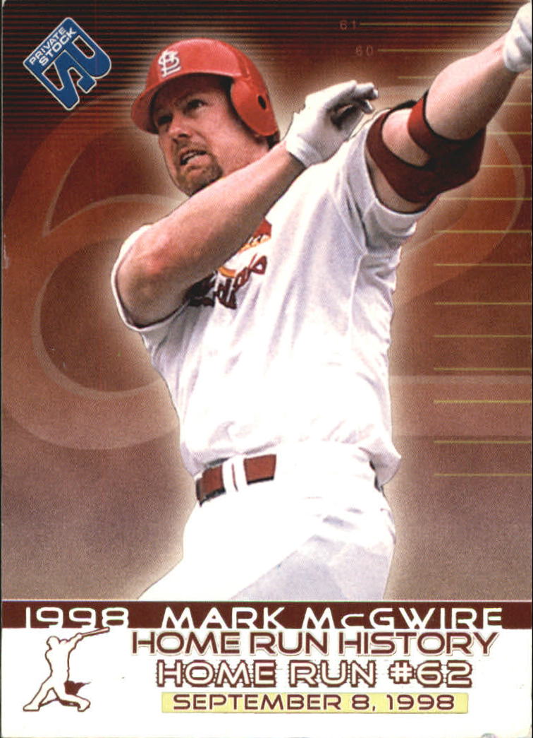1999 Private Stock Home Run History #3 Mark McGwire 62