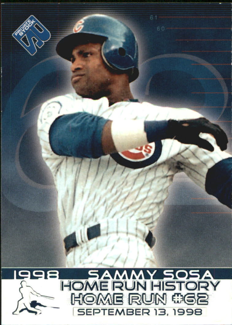1999 Private Stock Home Run History #8 Sammy Sosa 62