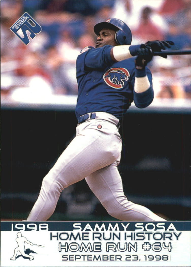 1999 Private Stock Home Run History #12 Sammy Sosa 64