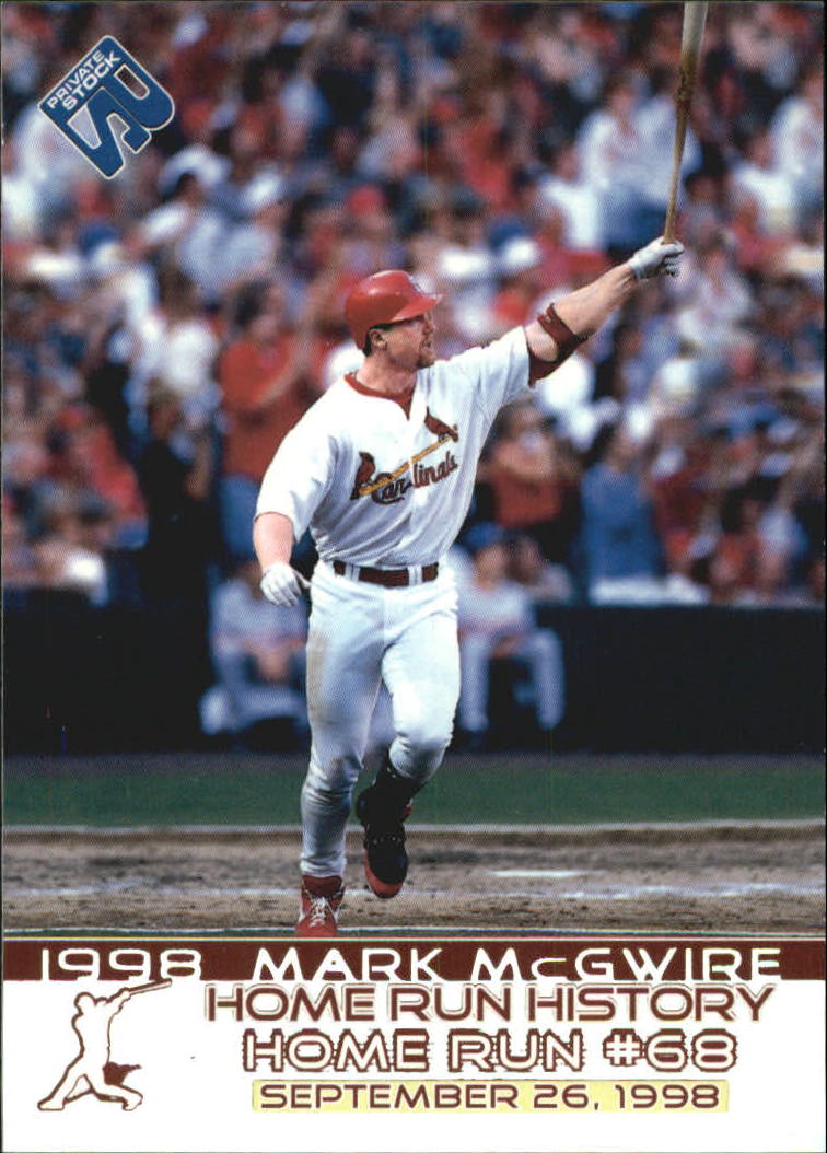 1999 Private Stock Home Run History #13 Mark McGwire 68