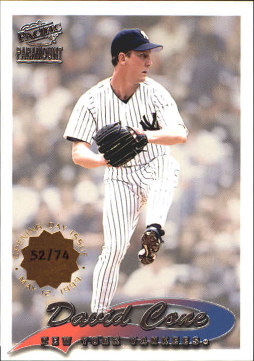 1999 Paramount Opening Day #159 David Cone